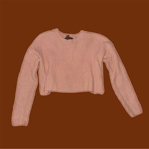 light pink crop sweater